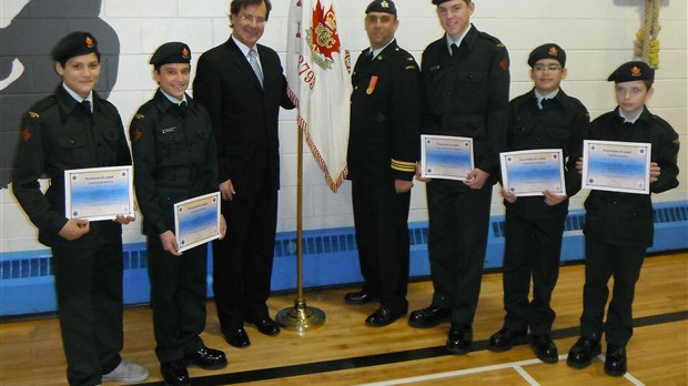 Cinq nouvelles recrues au Corps de cadets de Chambly