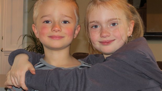 Emma (8 ans) et David (6 ans) Goedike, Chambly.