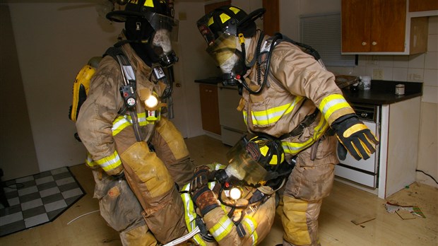 Nos pompiers en pratique