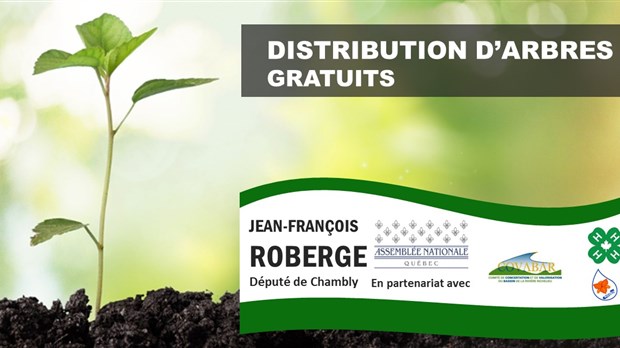 Distribution d’arbres gratuits le 27 mai!