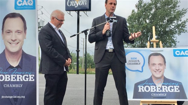 Jean-François Roberge, Louis Lemieux et Claire Samson plaident en faveur du REM à Chambly