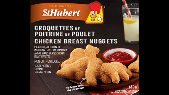 Rappel de Croquettes de poitrine de poulet de marque St-Hubert