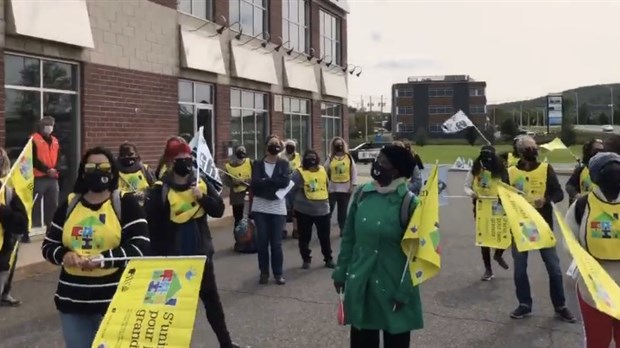 En Montérégie, les RSG en milieu familial de la CSN en grève