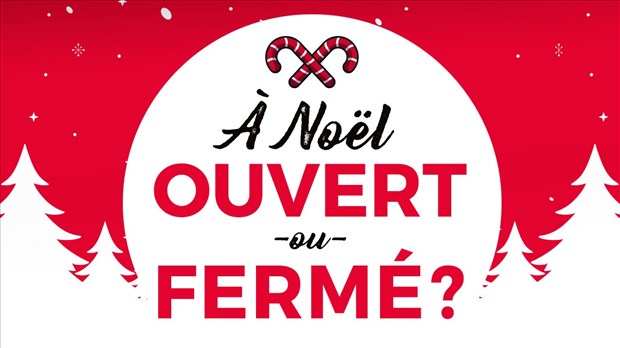 Ouvert ou fermé pour le jour de Noël? 